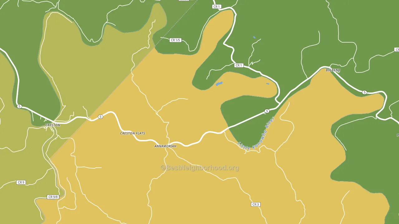 Annamoriah, WV block-group voter-turnout map
