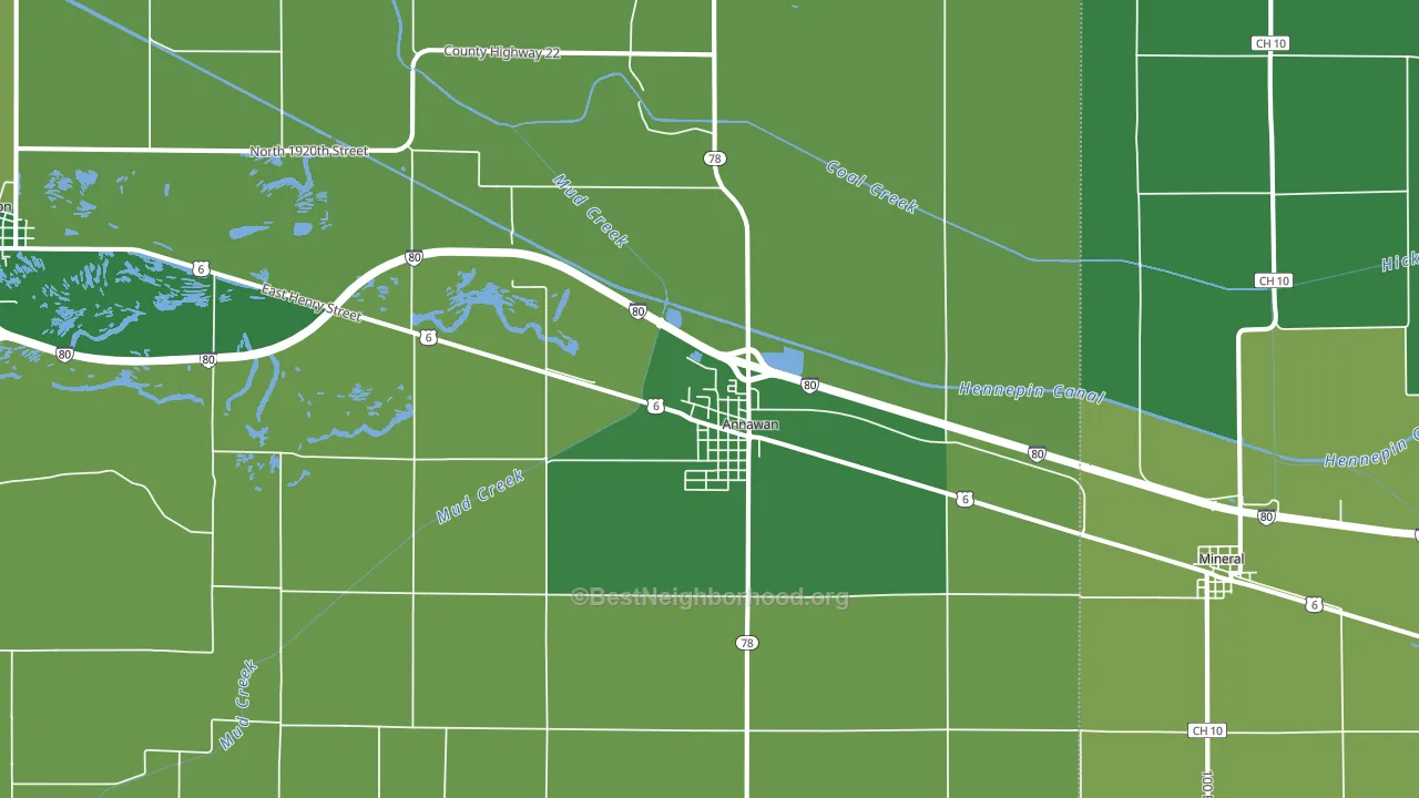 Annawan, IL block-group voter-turnout map