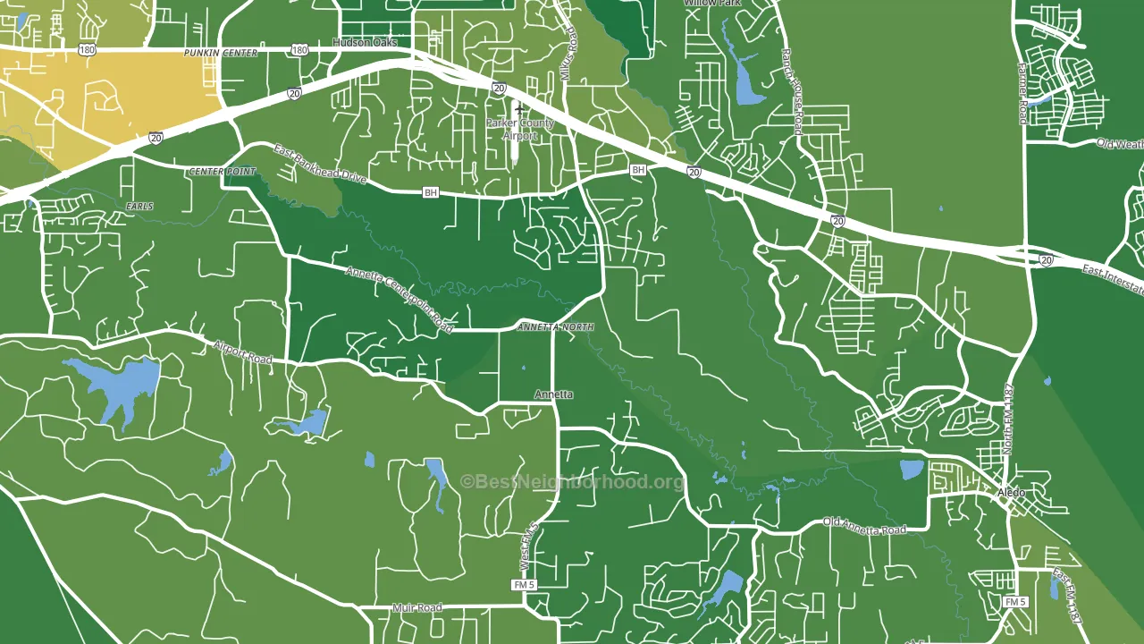 Annetta North, TX block-group voter-turnout map