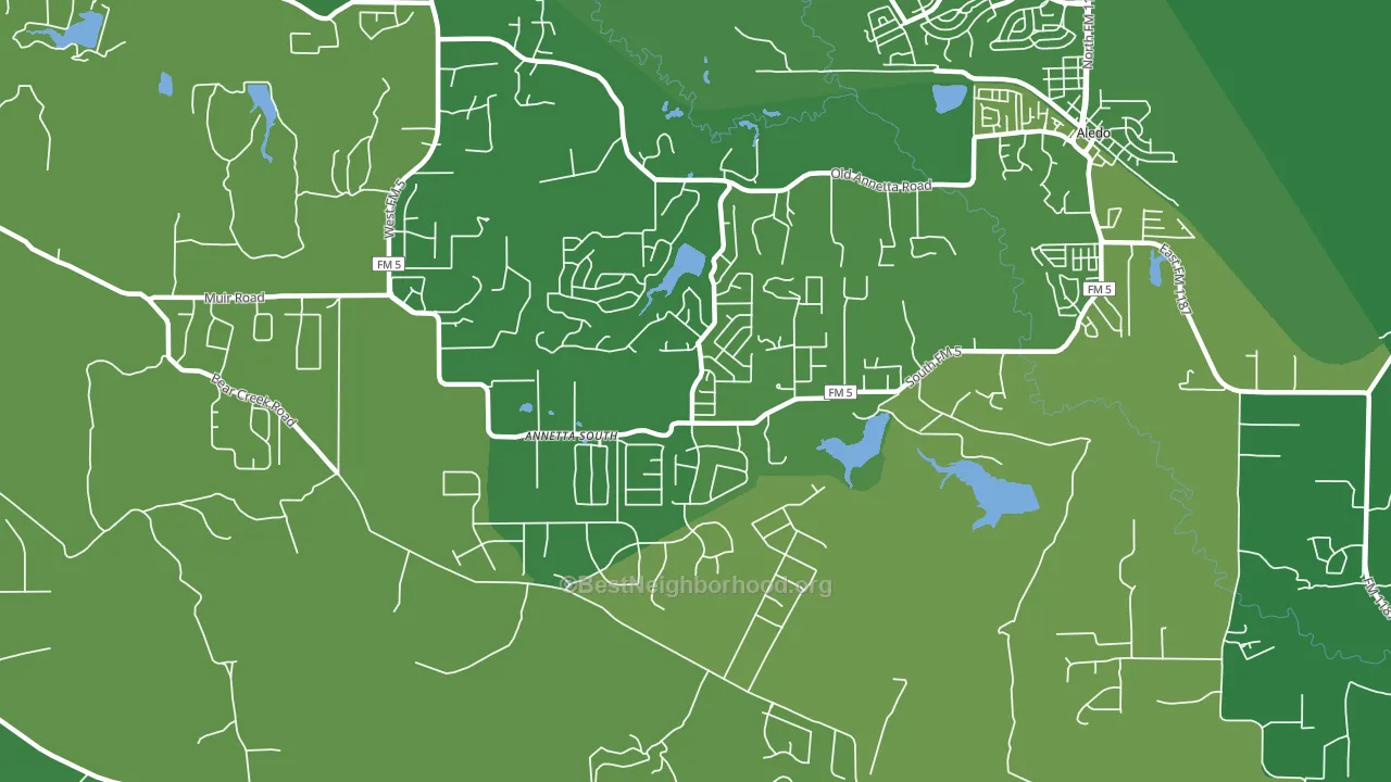 Annetta South, TX block-group voter-turnout map