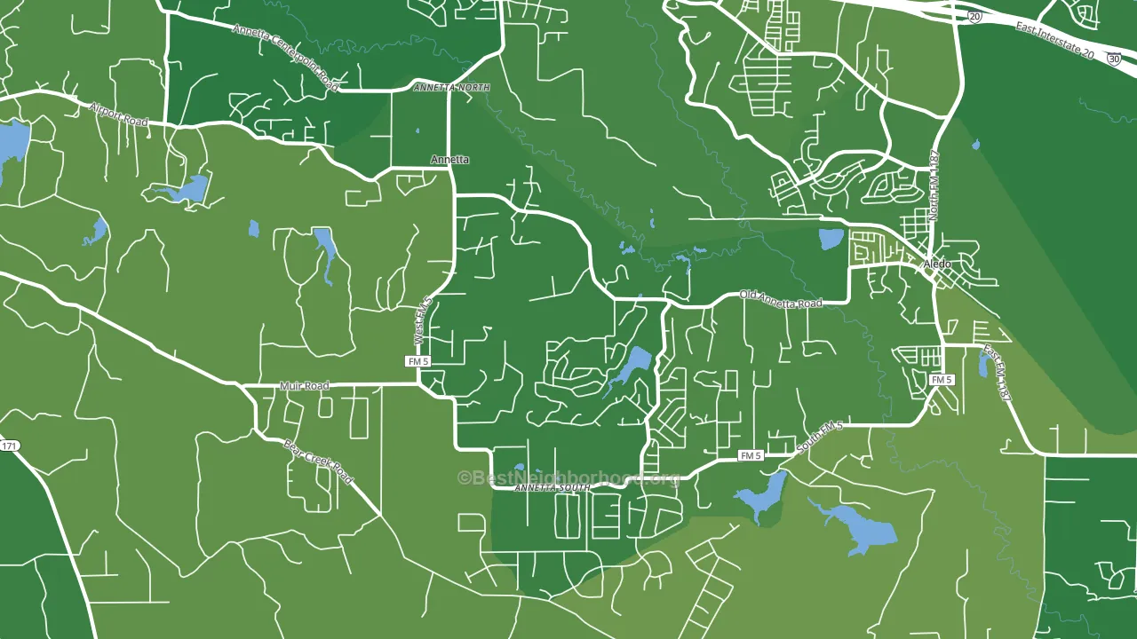 Annetta, TX block-group voter-turnout map