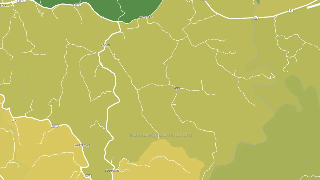 Ano, KY block-group voter-turnout map