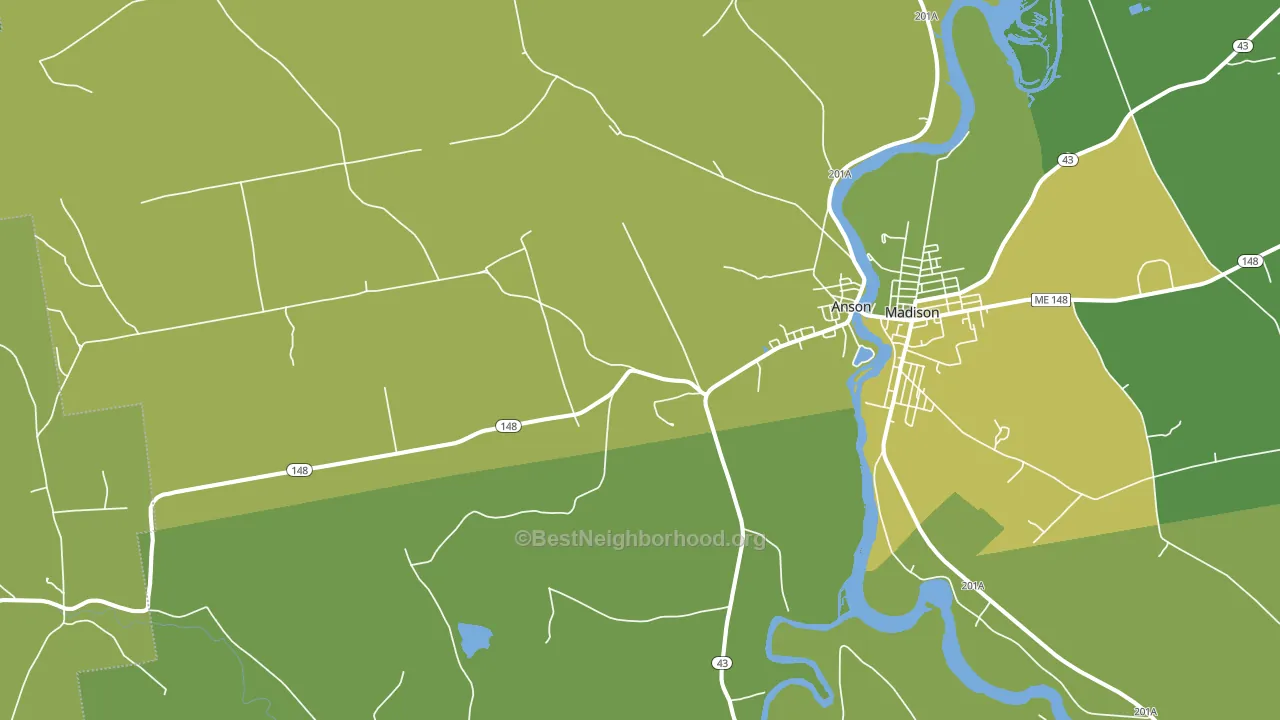Anson, ME block-group voter-turnout map