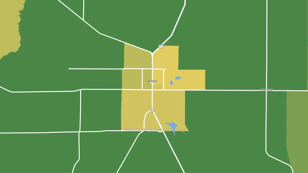 Anson, TX block-group voter-turnout map