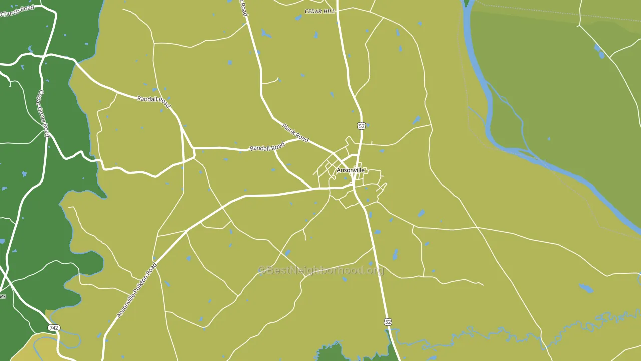 Ansonville, NC block-group voter-turnout map