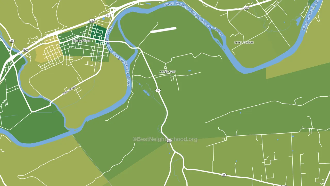 Antes Fort, PA block-group voter-turnout map