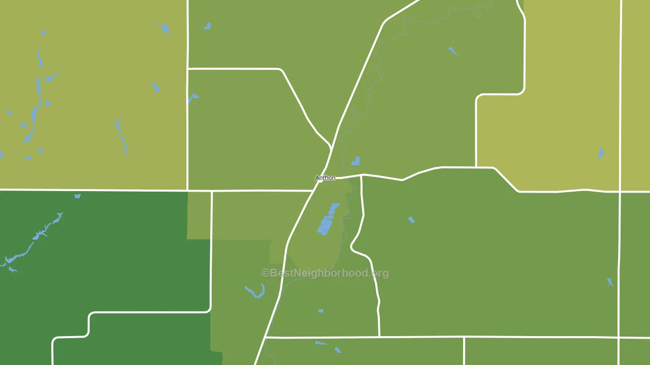 Anthon, IA block-group voter-turnout map