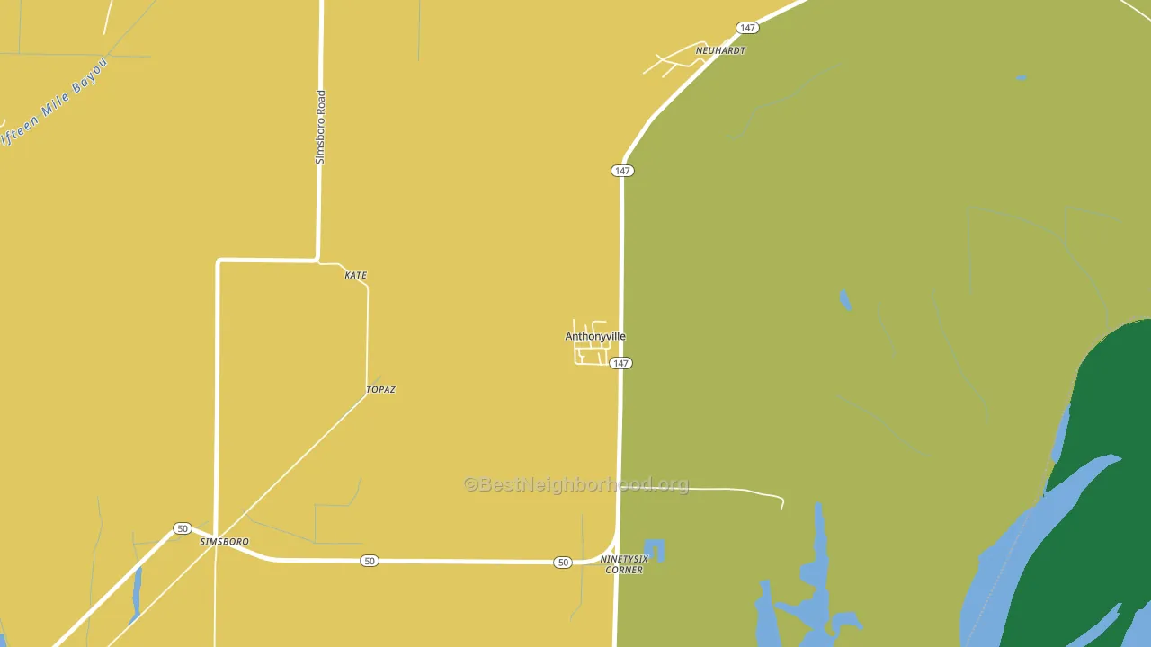 Anthonyville, AR block-group voter-turnout map
