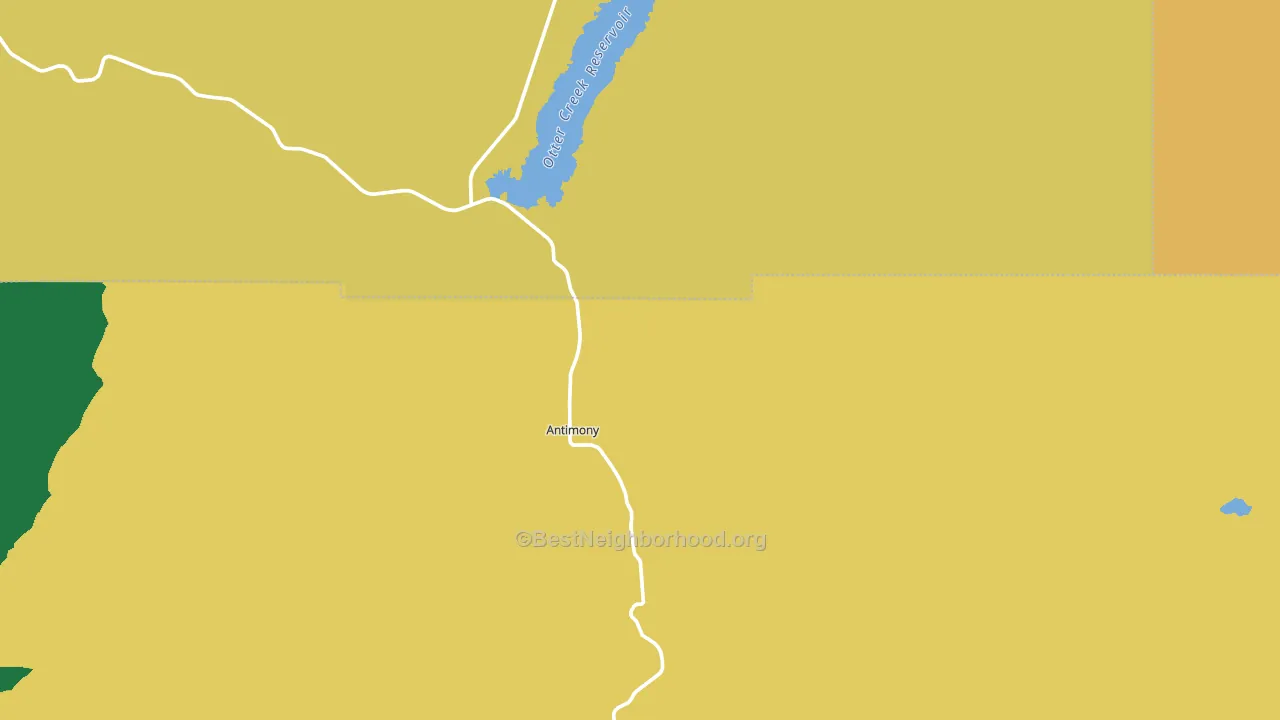 Antimony, UT block-group voter-turnout map