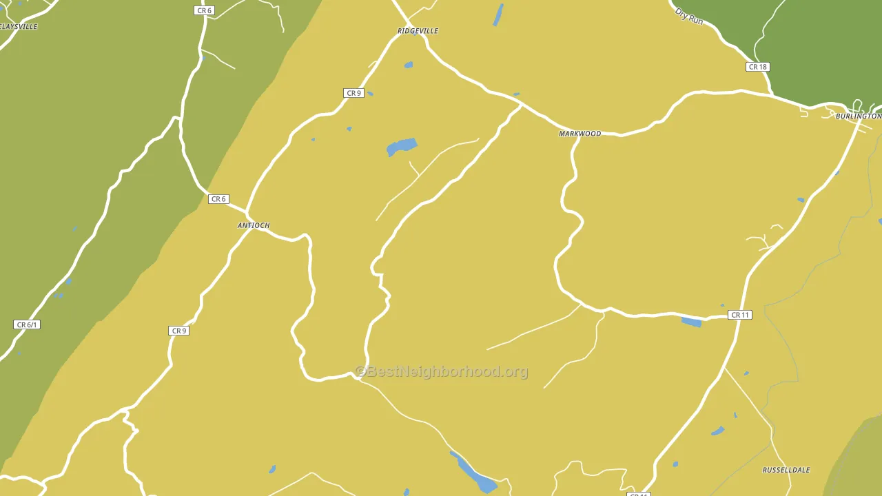 Antioch, WV block-group voter-turnout map