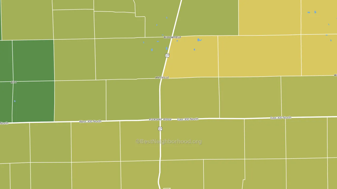 Antiville, IN block-group voter-turnout map