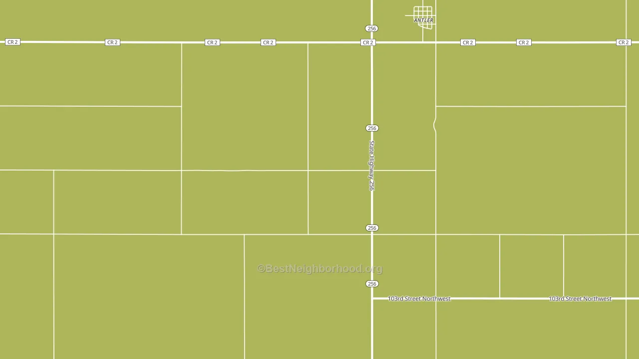 Antler, ND block-group voter-turnout map