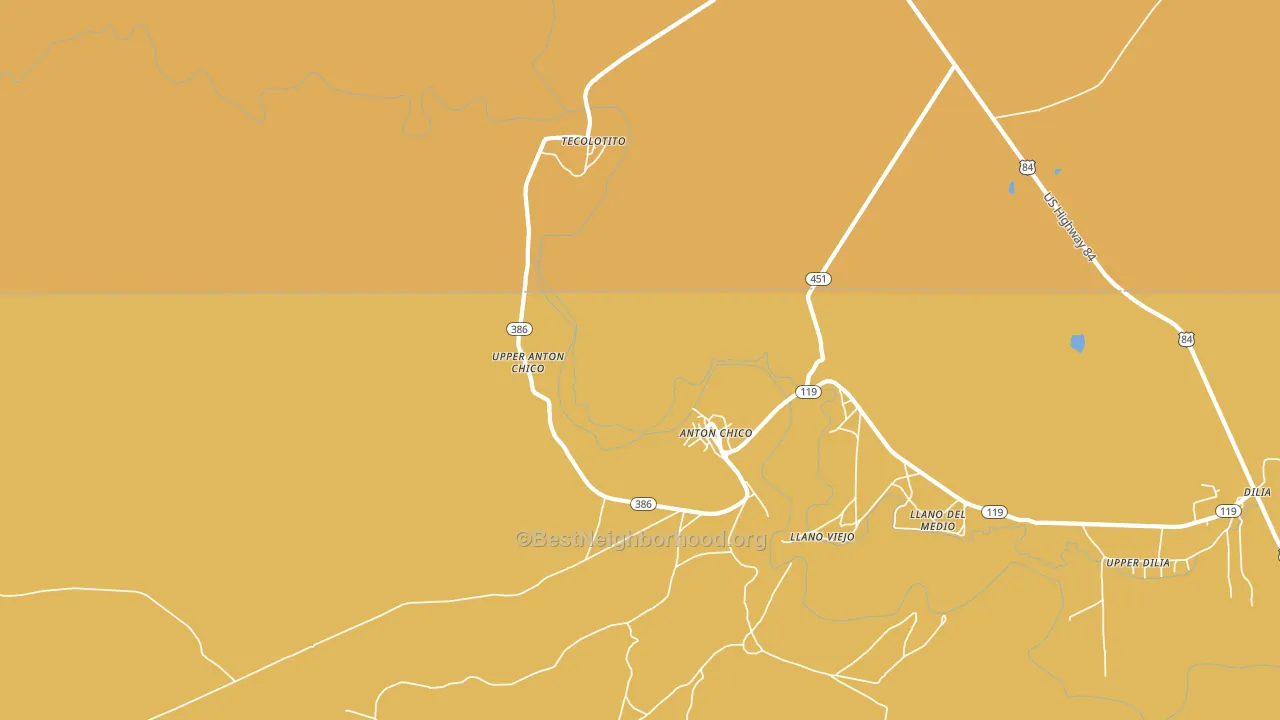 Anton Chico, NM block-group voter-turnout map
