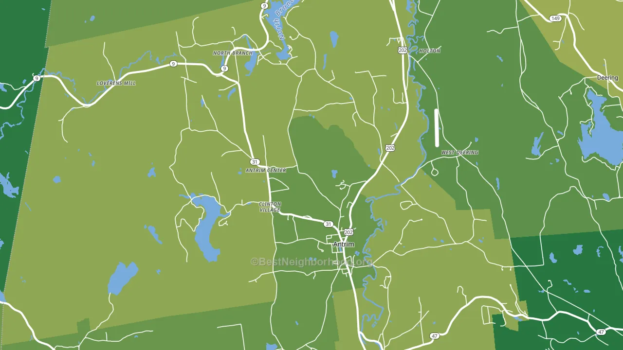 Antrim, NH block-group voter-turnout map