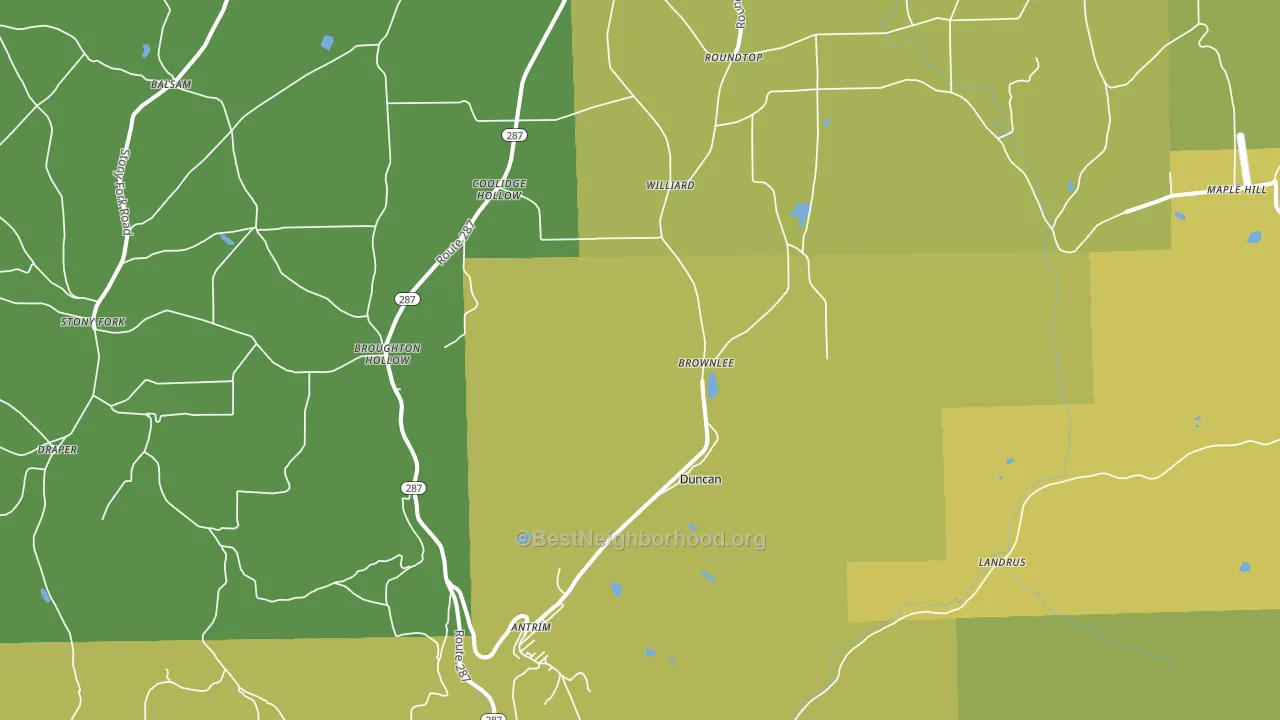 Antrim, PA block-group voter-turnout map