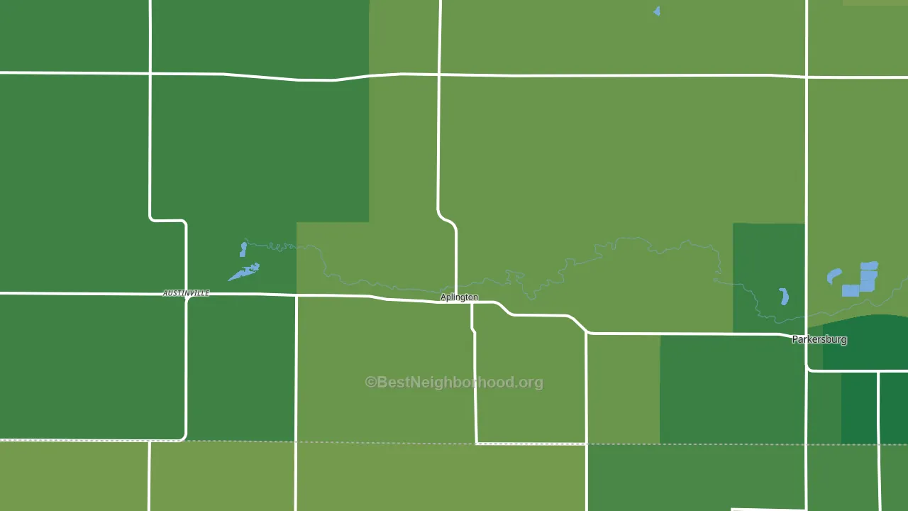 Aplington, IA block-group voter-turnout map