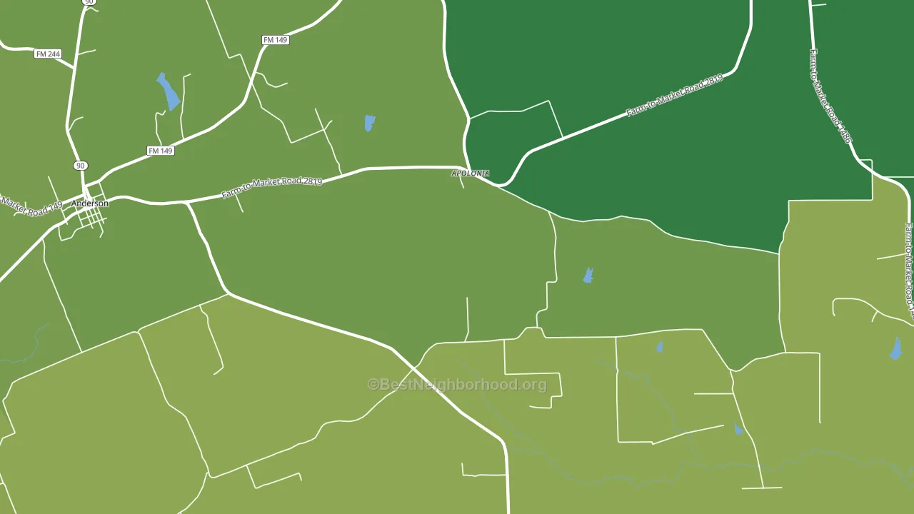 Apolonia, TX block-group voter-turnout map