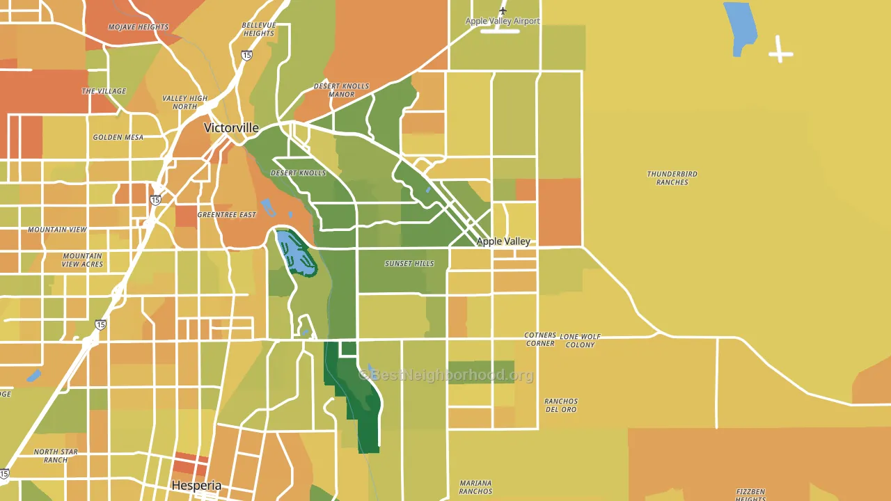 Apple Valley, CA block-group voter-turnout map