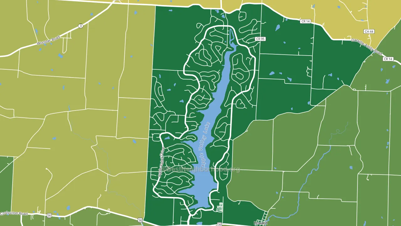 Apple Valley, OH block-group voter-turnout map