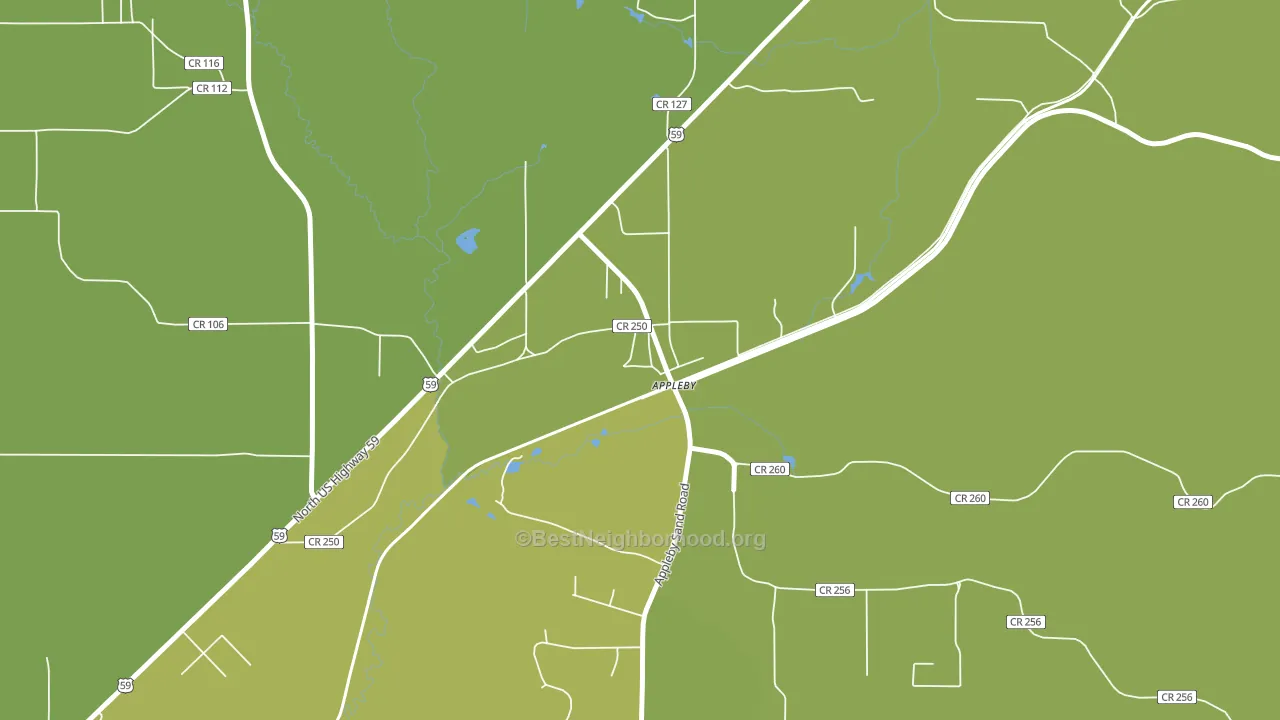 Appleby, TX block-group voter-turnout map