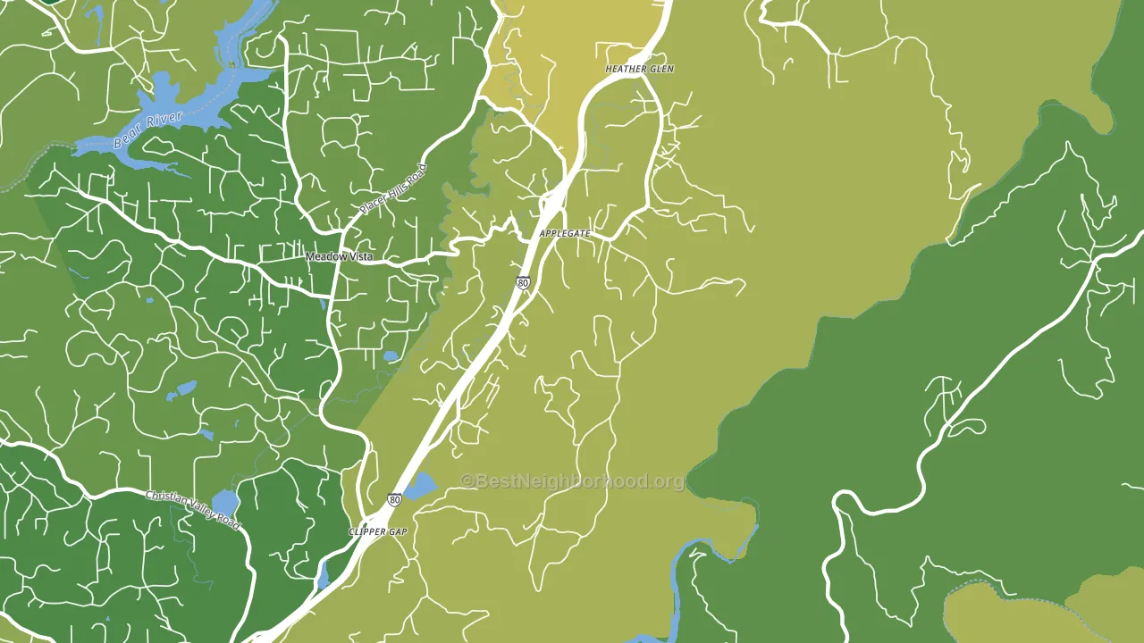Applegate, CA block-group voter-turnout map