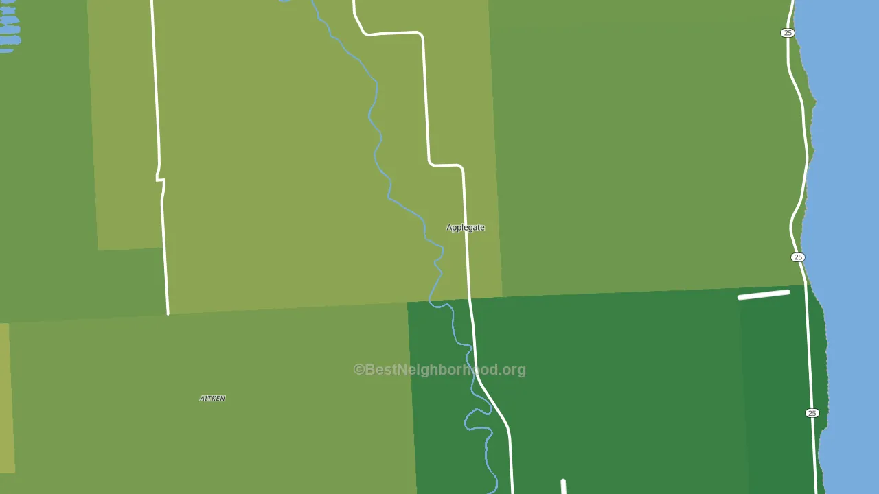 Applegate, MI block-group voter-turnout map
