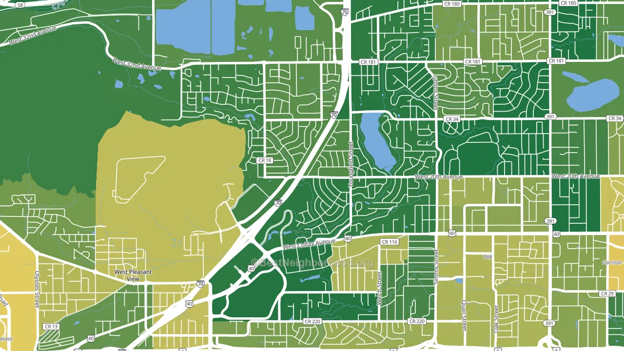 Applewood, CO block-group voter-turnout map