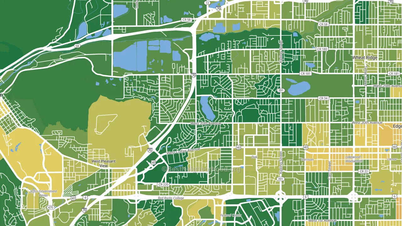 Applewood, Lakewood, CO block-group voter-turnout map