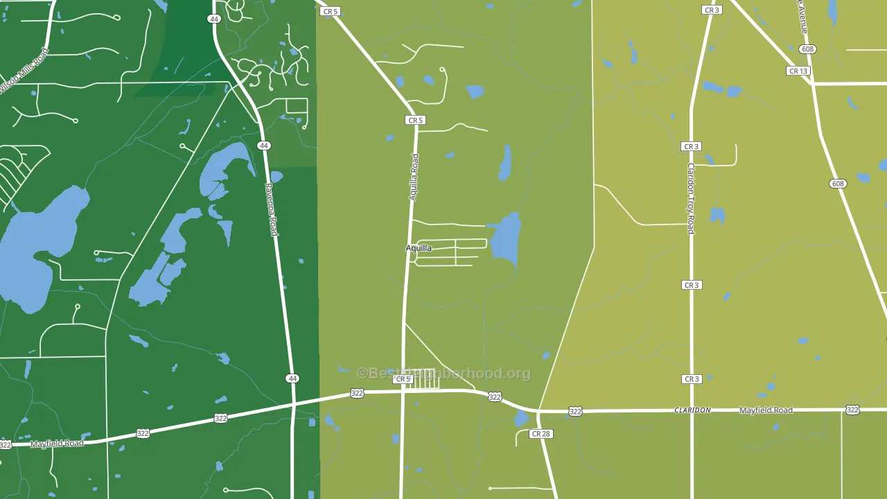 Aquilla, OH block-group voter-turnout map