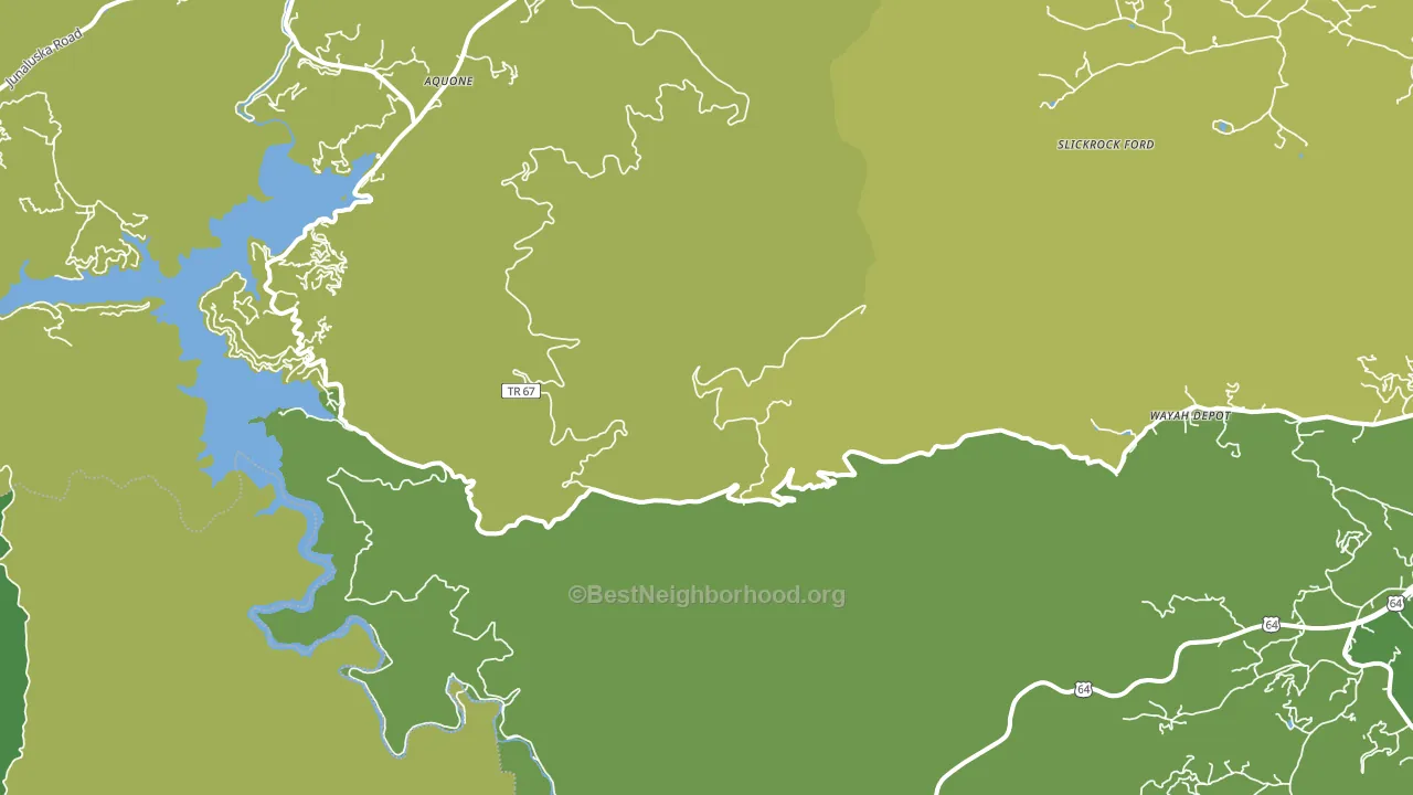 Aquone, NC block-group voter-turnout map