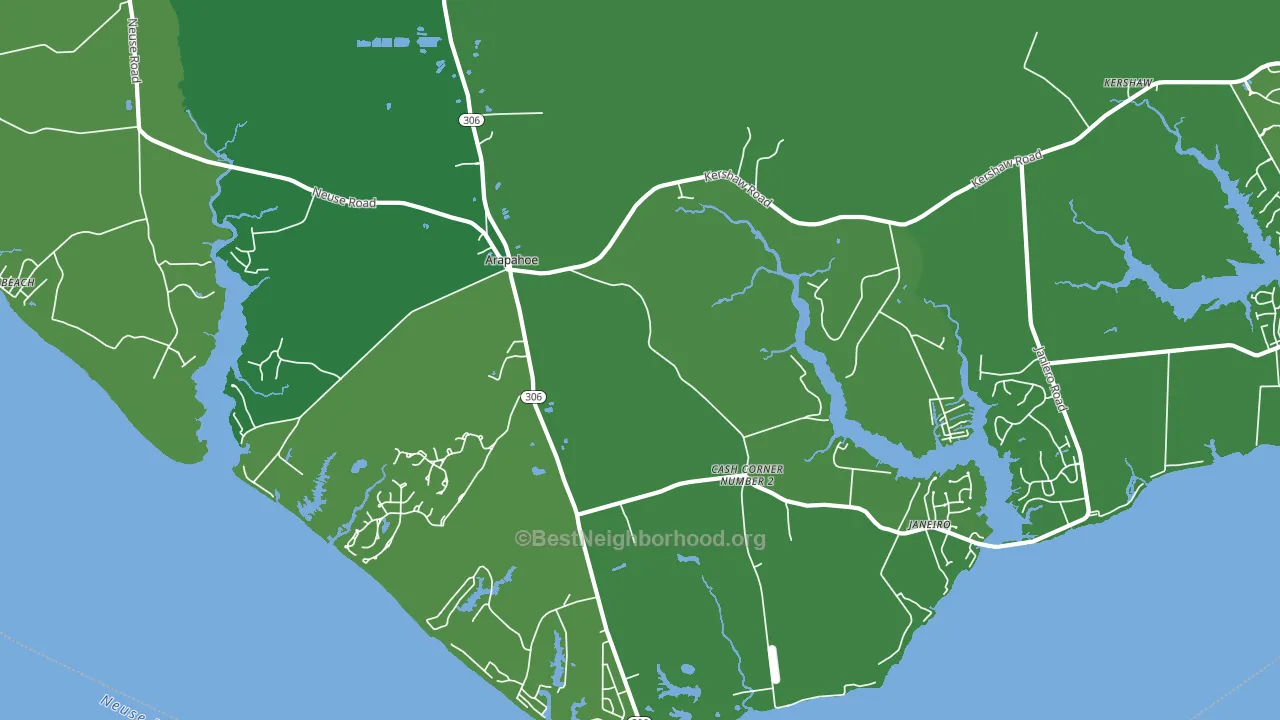 Arapahoe, NC block-group voter-turnout map