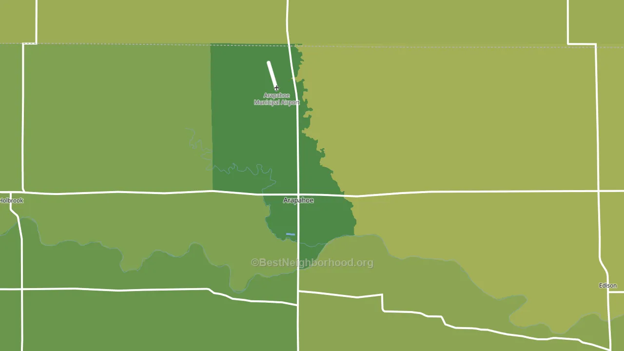 Arapahoe, NE block-group voter-turnout map