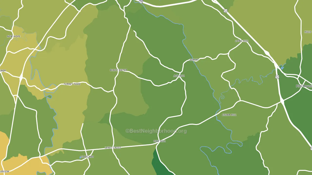 Ararat, NC block-group voter-turnout map