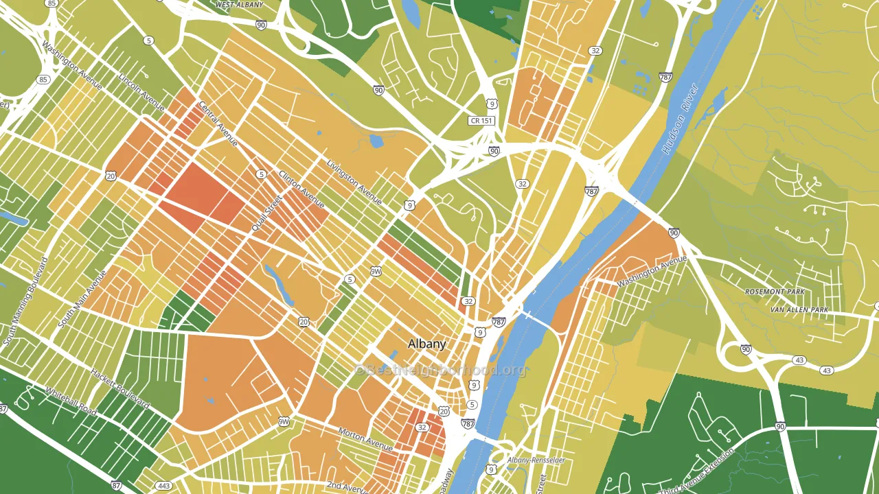 Arbor Hill, Albany, NY block-group voter-turnout map