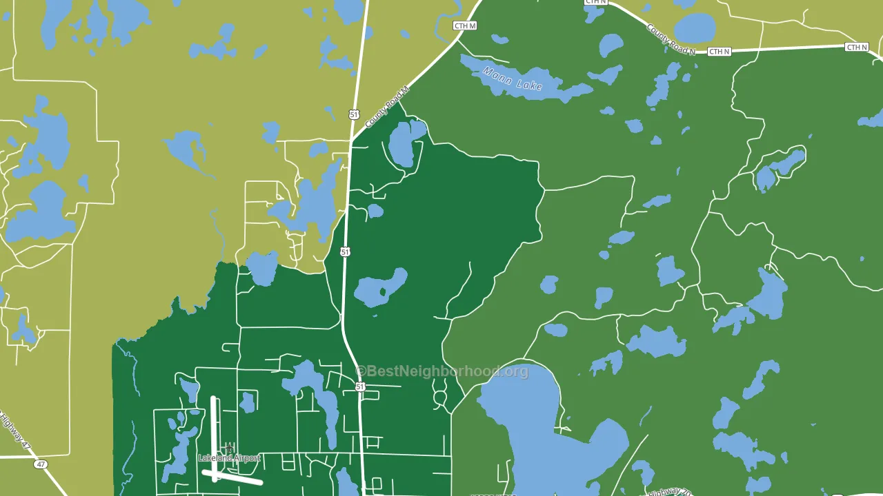 Arbor Vitae, WI block-group voter-turnout map