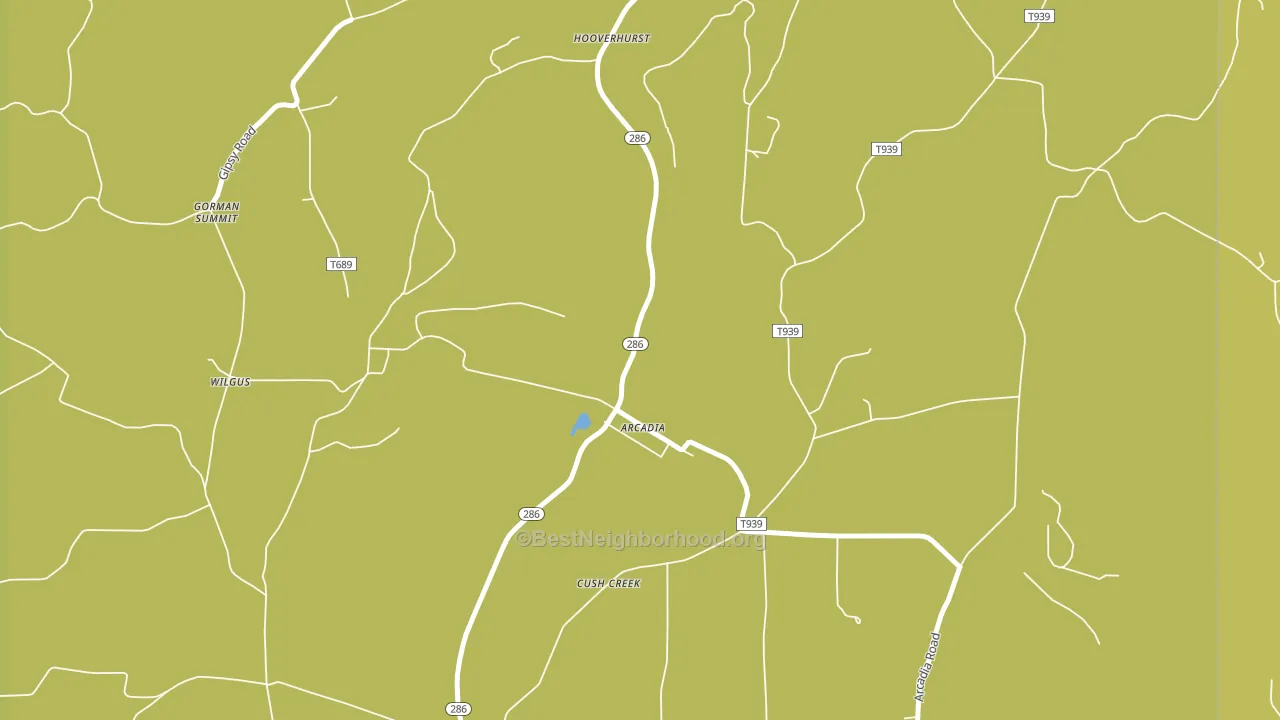 Arcadia, PA block-group voter-turnout map