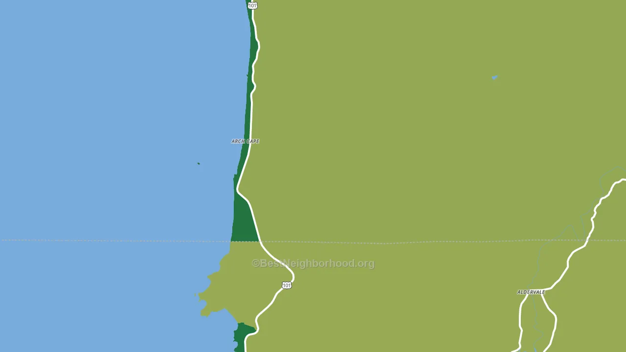Arch Cape, OR block-group voter-turnout map