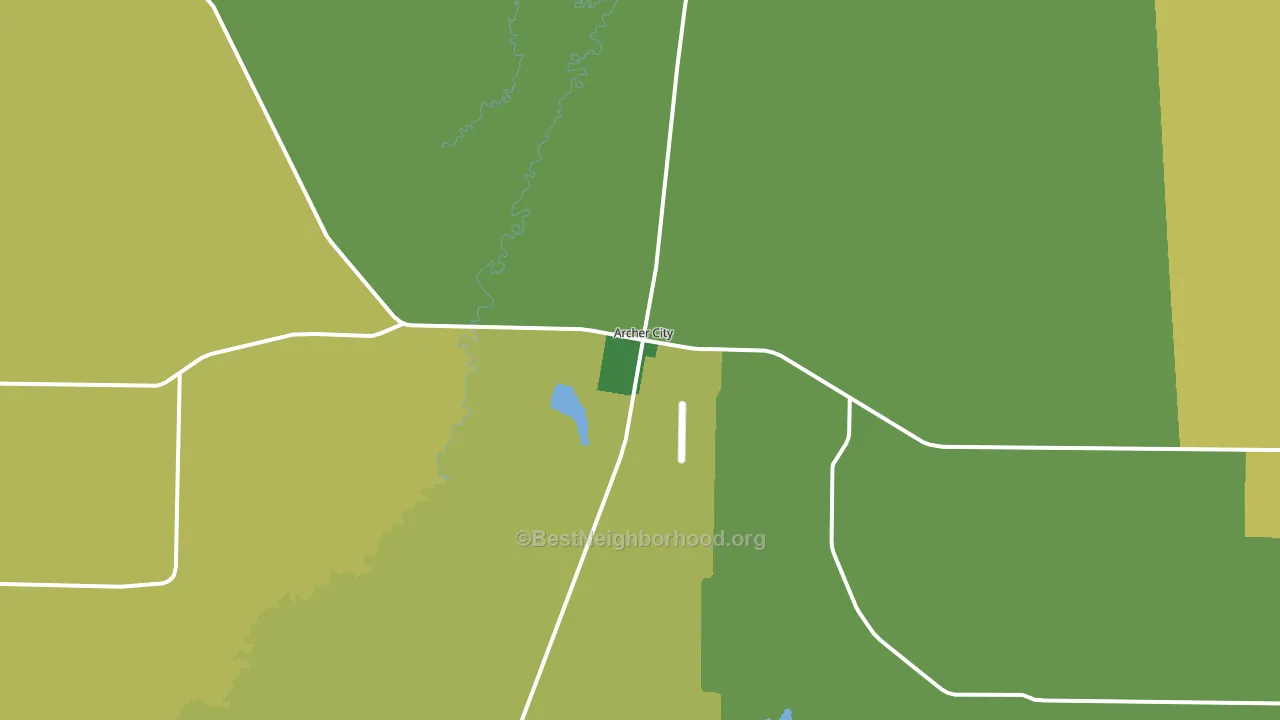 Archer City, TX block-group voter-turnout map