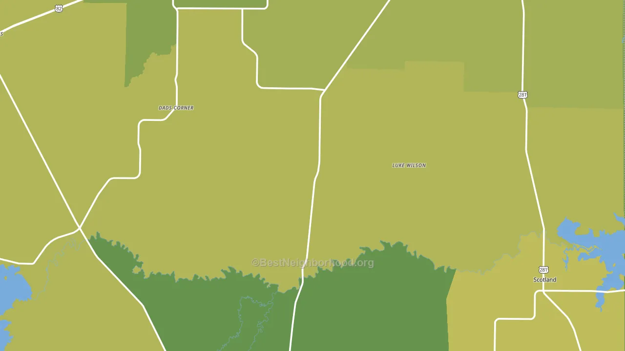 Archer County, TX block-group voter-turnout map