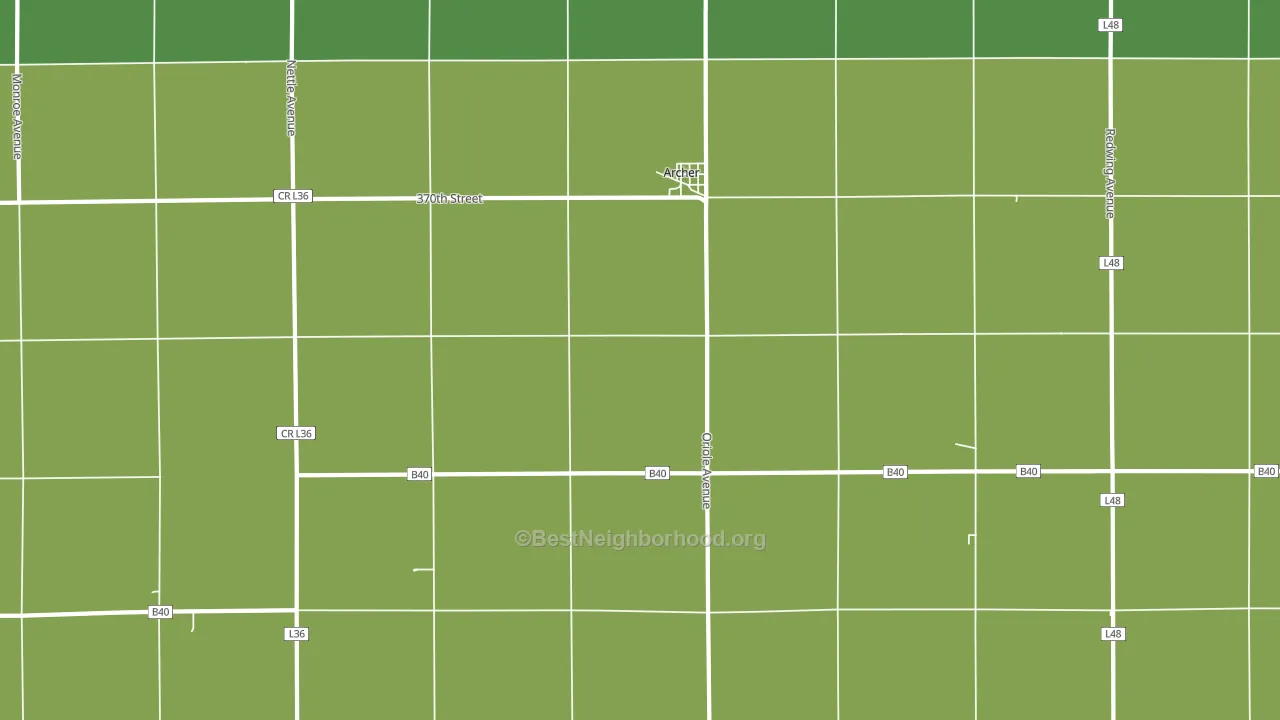 Archer, IA block-group voter-turnout map