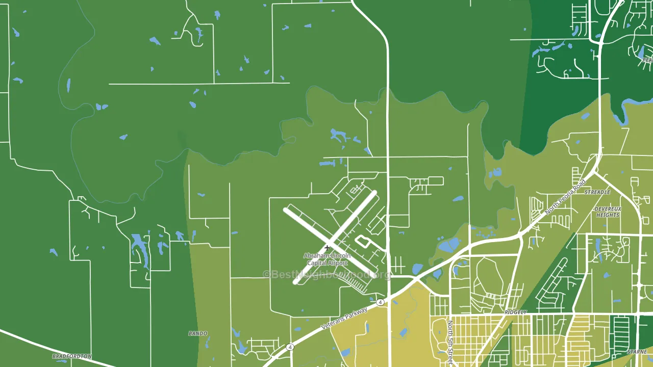 Archer, IL block-group voter-turnout map