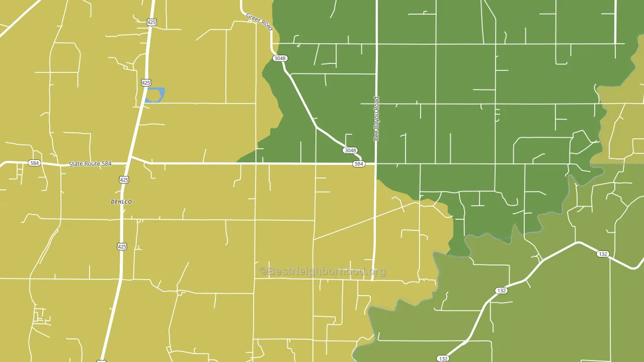 Archibald, LA block-group voter-turnout map