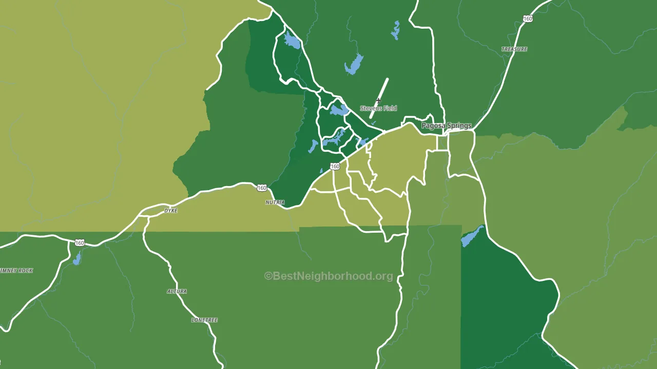 Archuleta County, CO block-group voter-turnout map