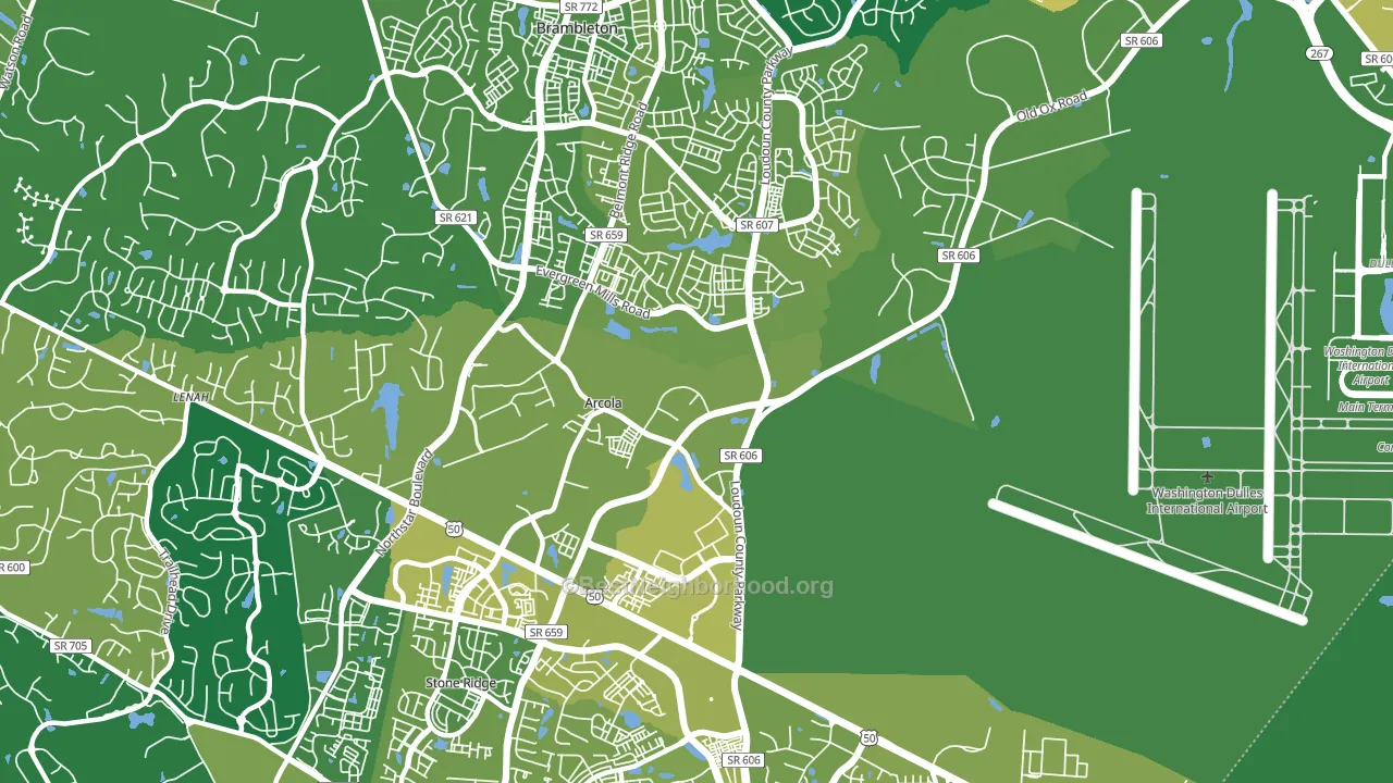 Arcola, VA block-group voter-turnout map