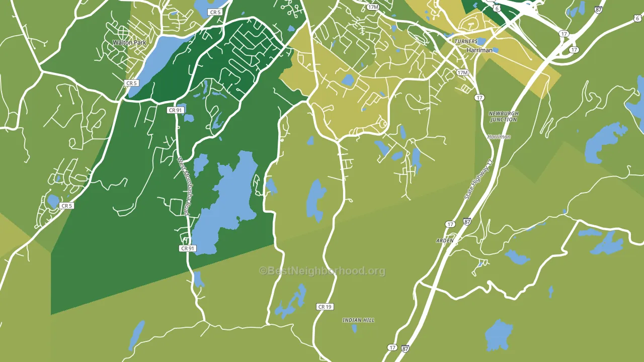 Arden, NY block-group voter-turnout map