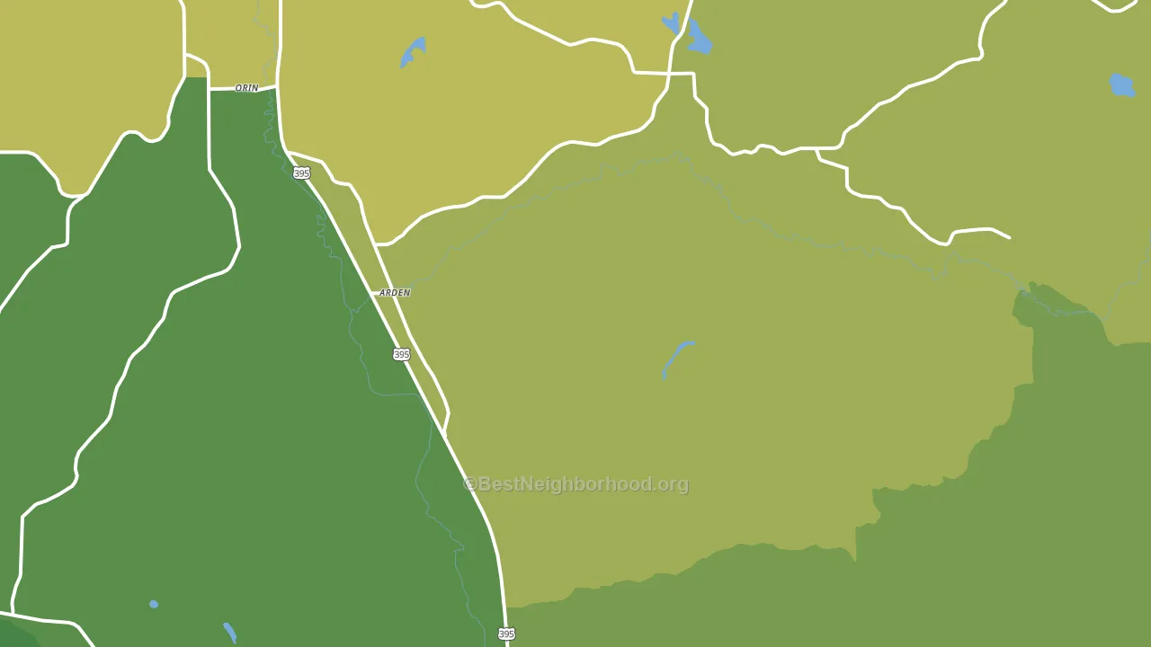 Arden, WA block-group voter-turnout map