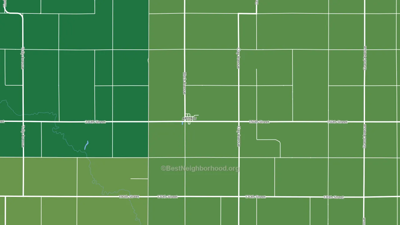 Aredale, IA block-group voter-turnout map
