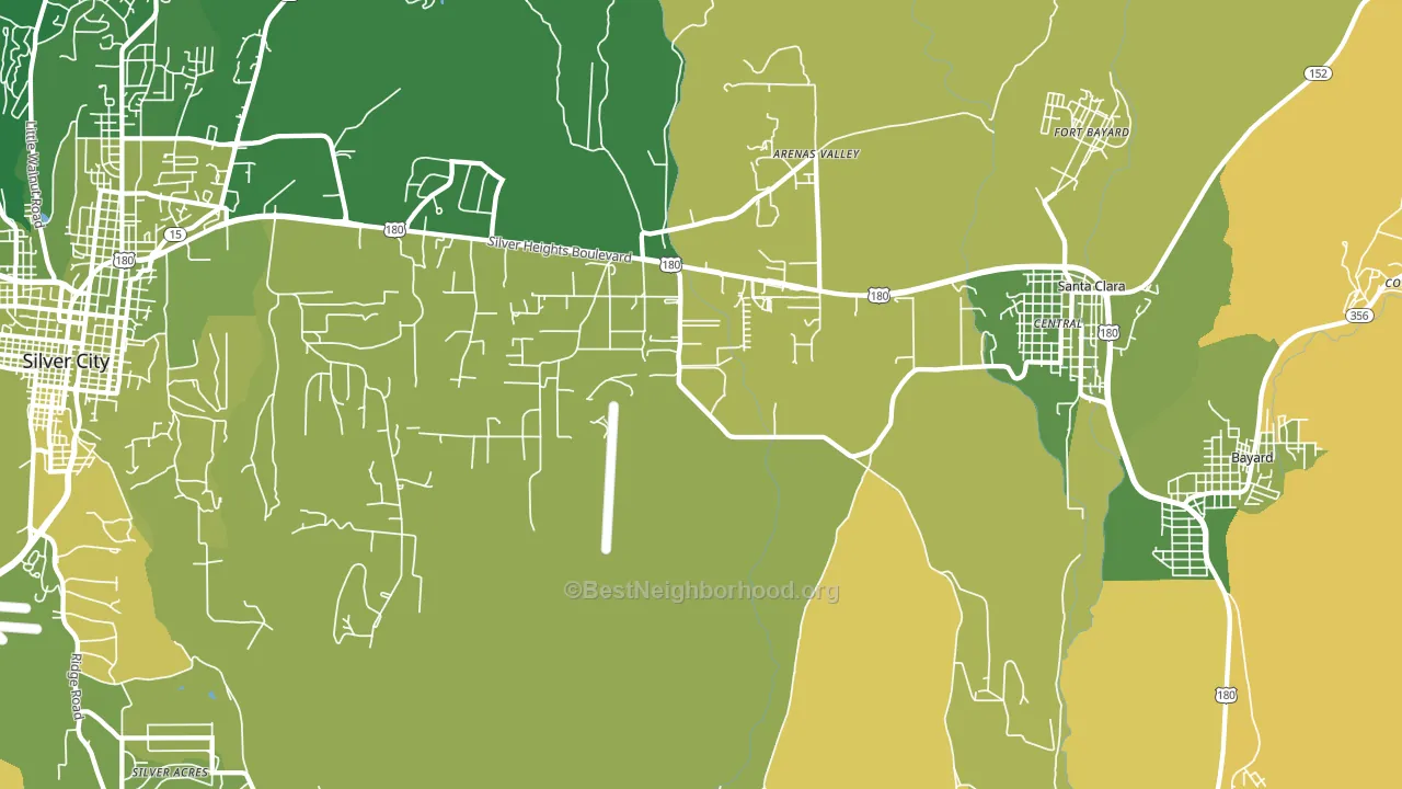 Arenas Valley, NM block-group voter-turnout map