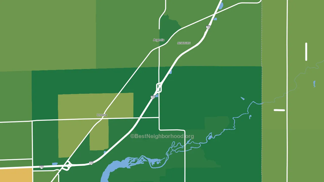 Argenta, IL block-group voter-turnout map
