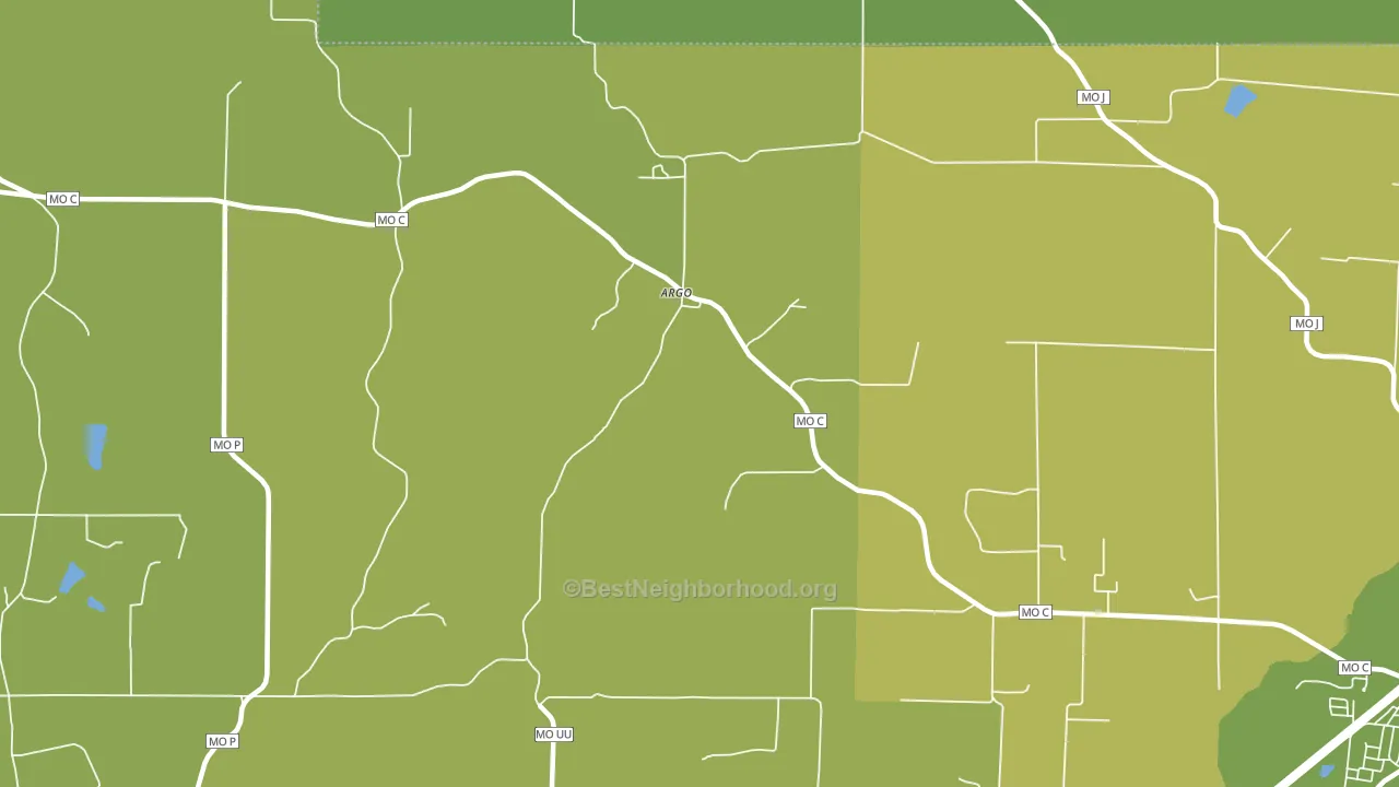 Argo, MO block-group voter-turnout map